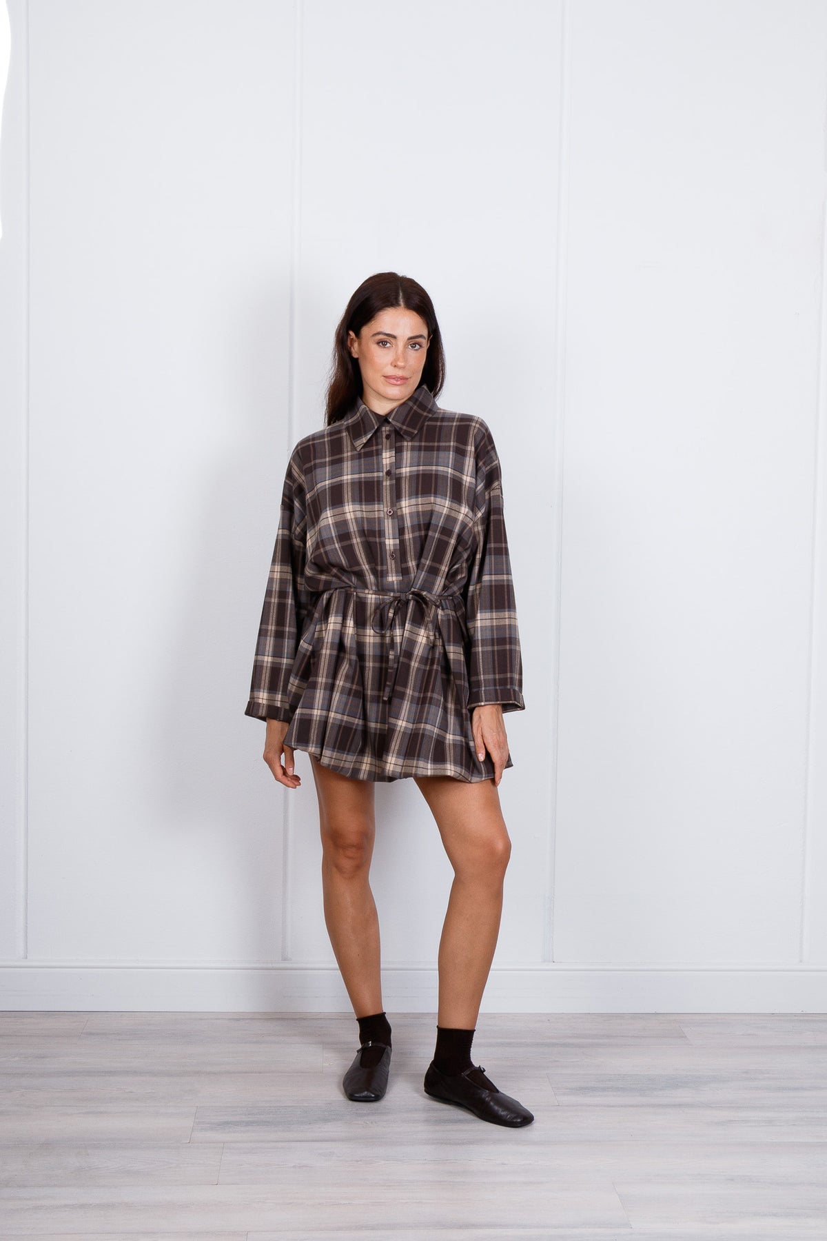 Abito Chemisier Tartan Vintage