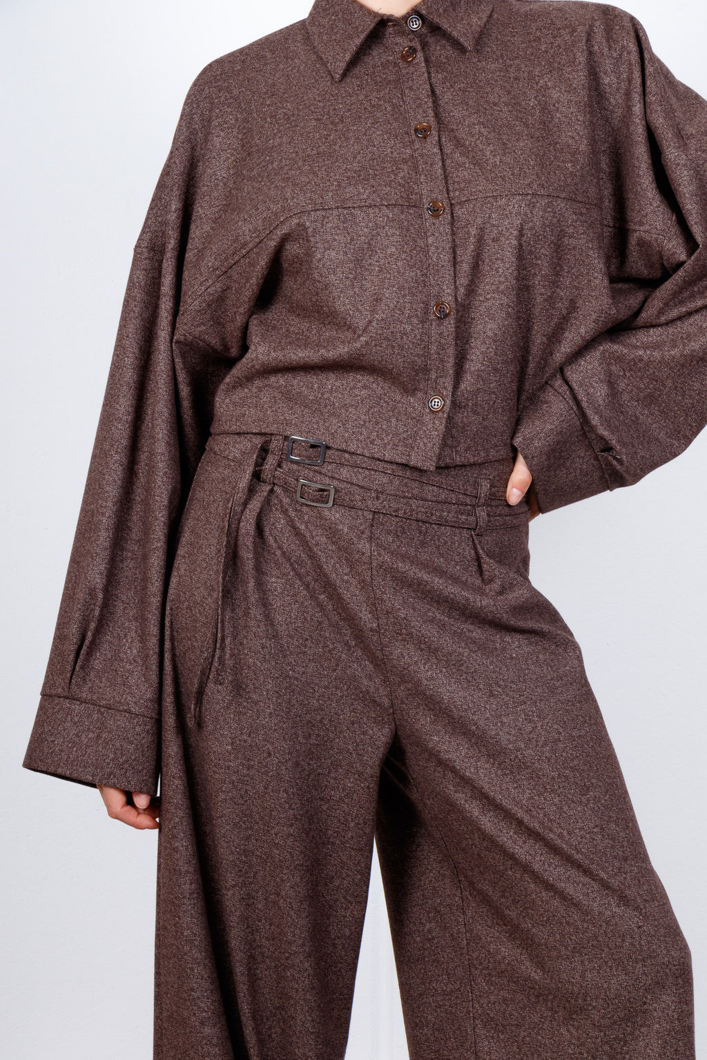 Camicia cropped oversize