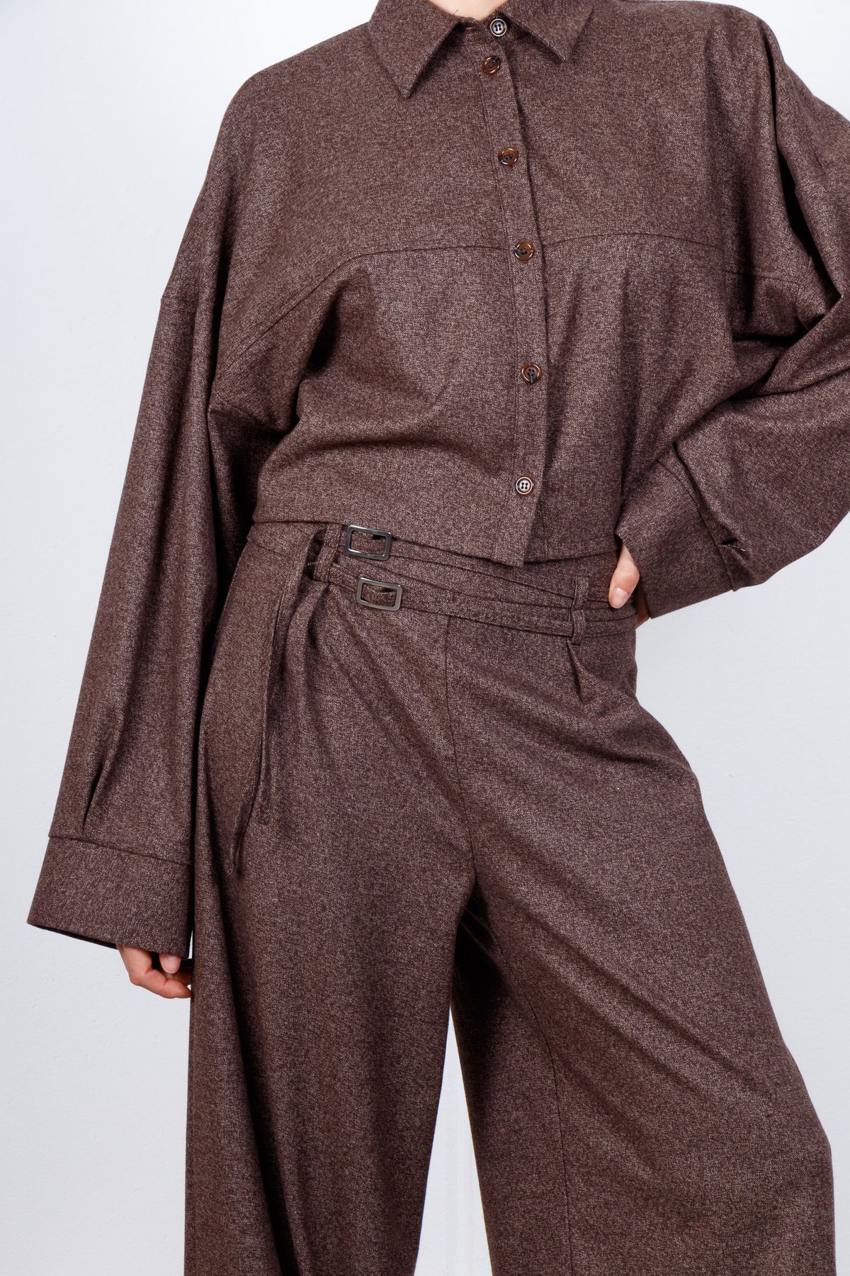 Camicia cropped oversize