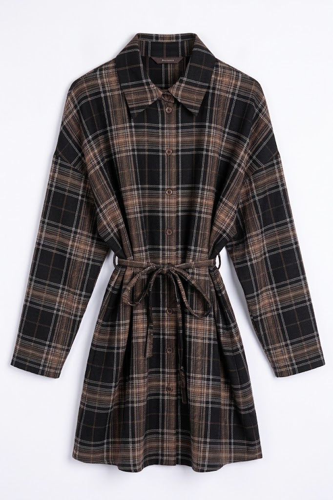 Abito Chemisier Tartan Vintage