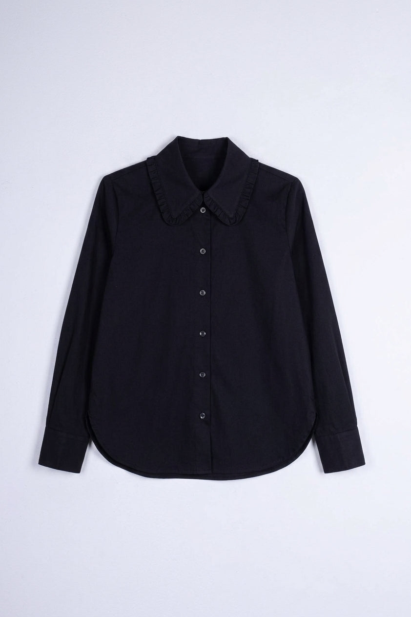Camicia con colletto a volant