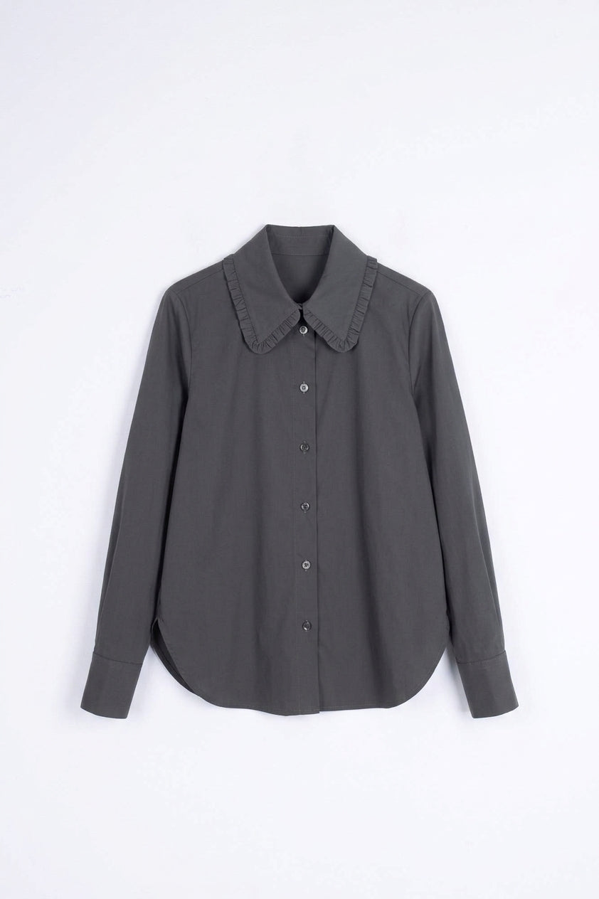 Camicia con colletto a volant