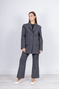 Blazer Oversize 100% Virgin Wool con Micro Trama