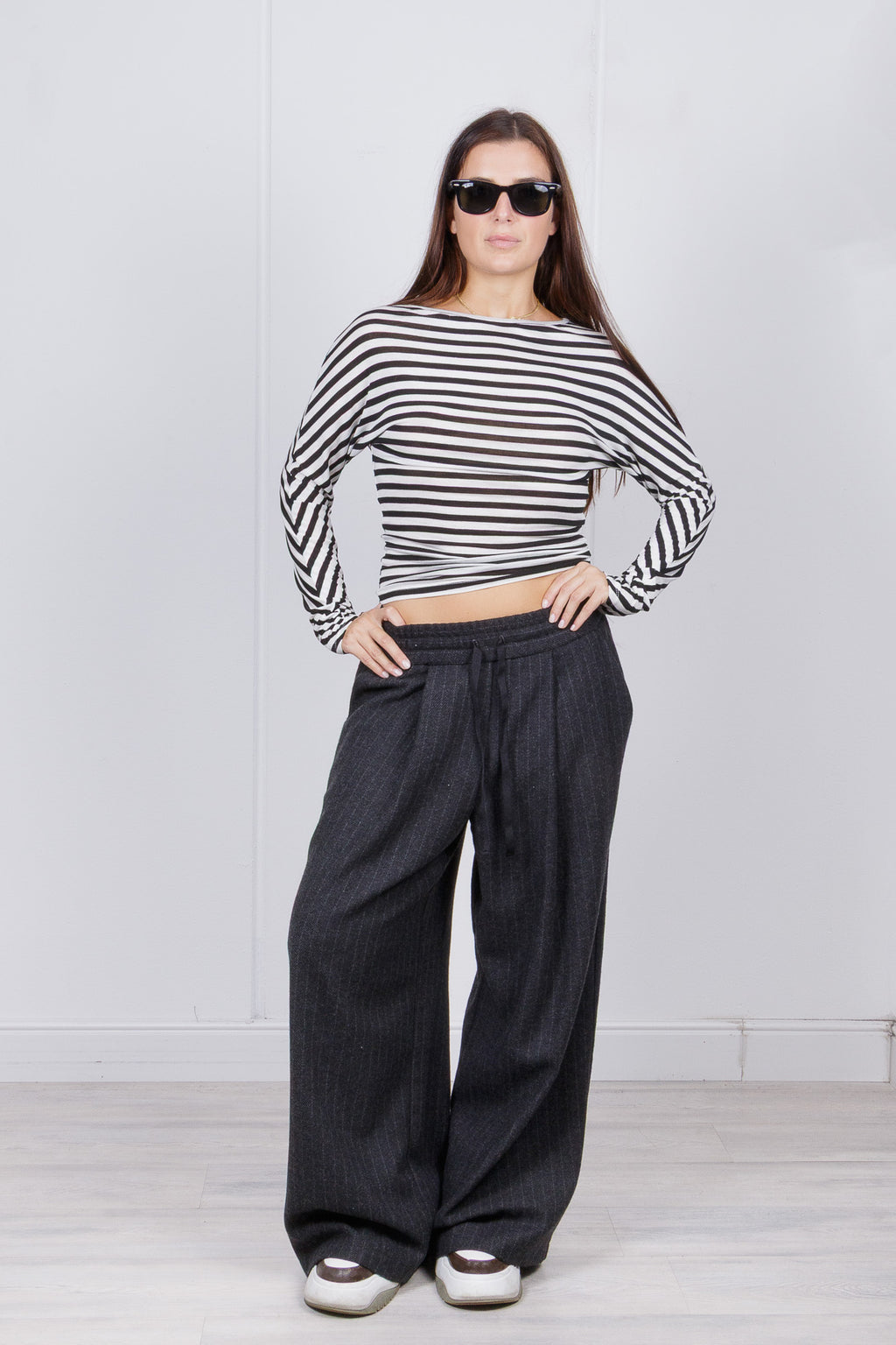 T-Shirt Manica Lunga a Righe