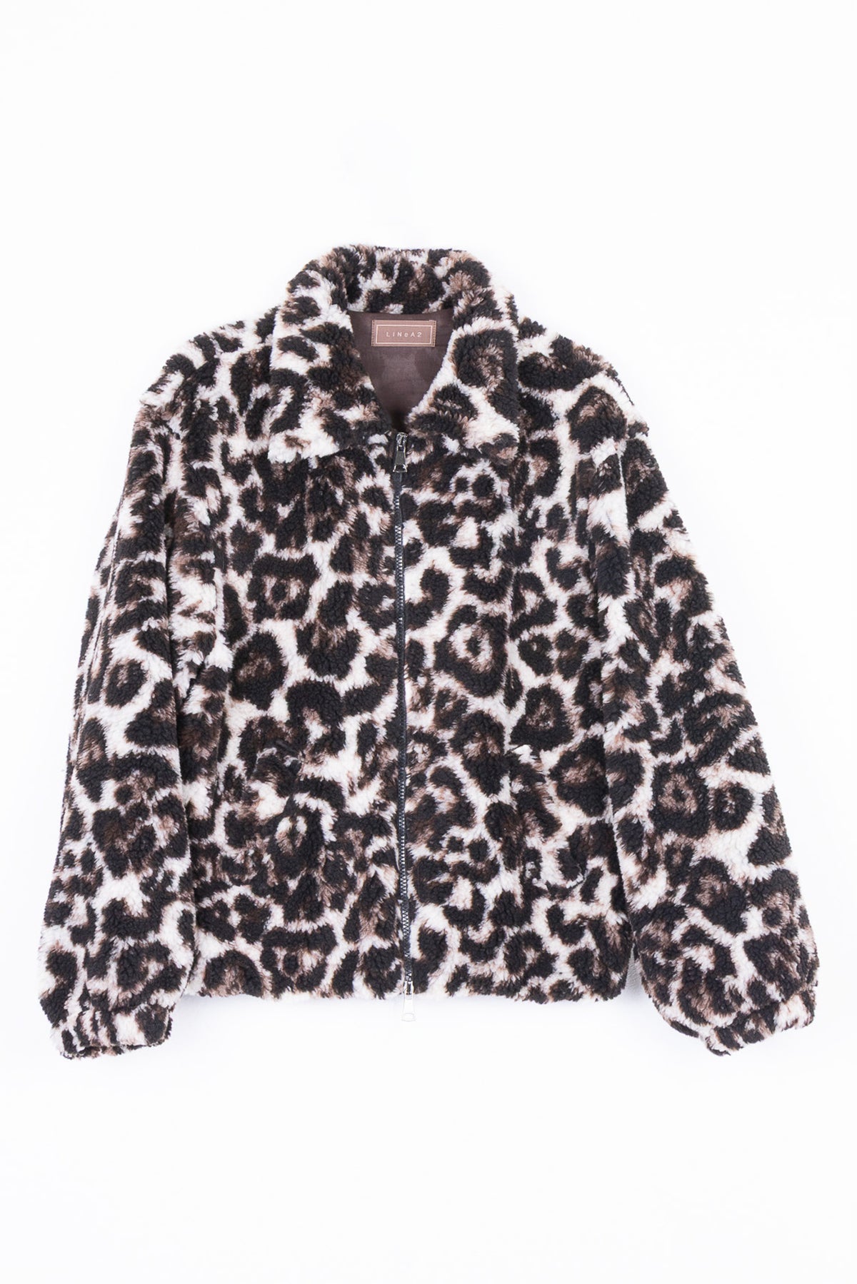 Felpa Oversize in teddy Maculato