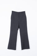 Pantaloni Bootcut in Micro Trama 100% Virgin Wool