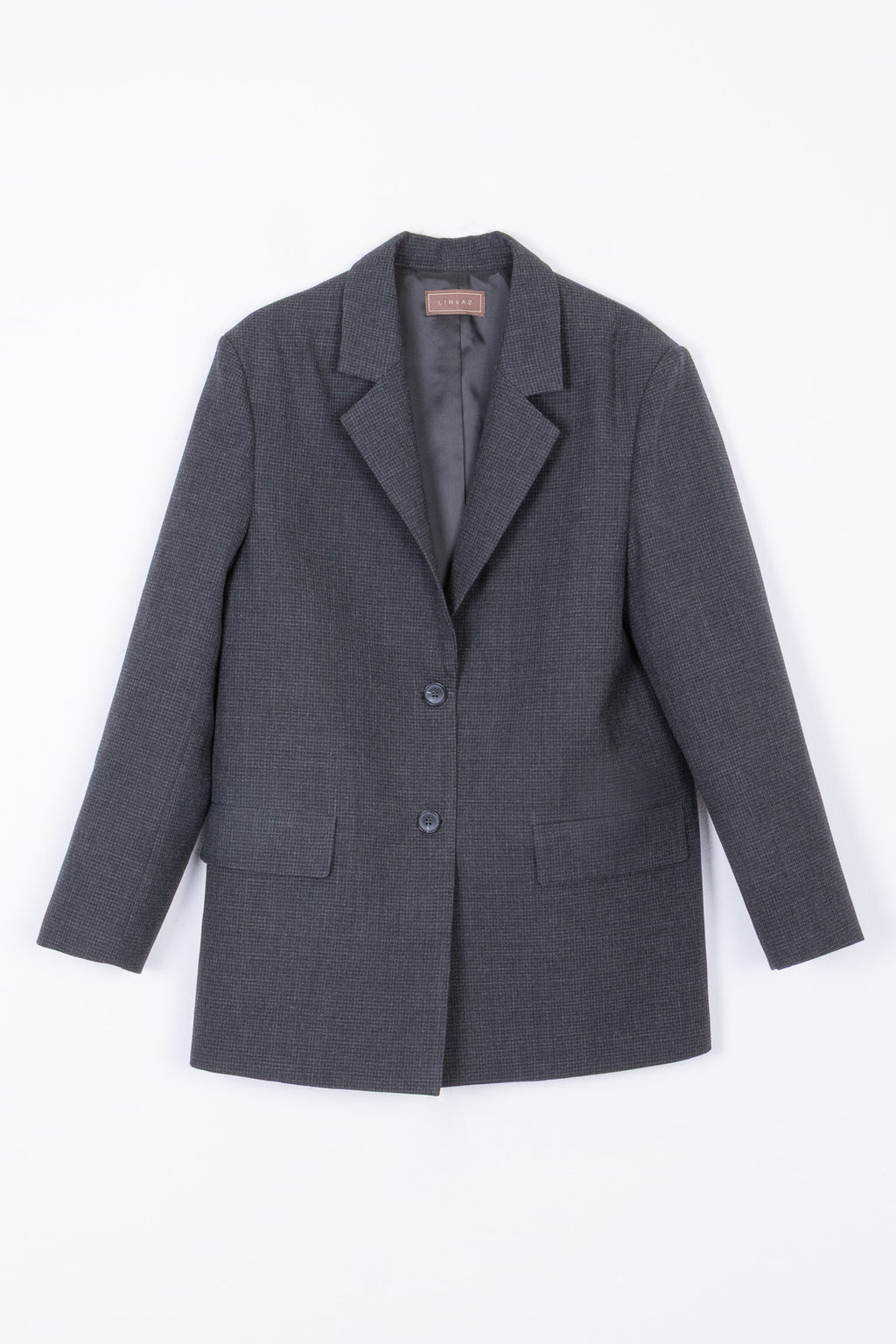 Blazer Oversize 100% Virgin Wool con Micro Trama