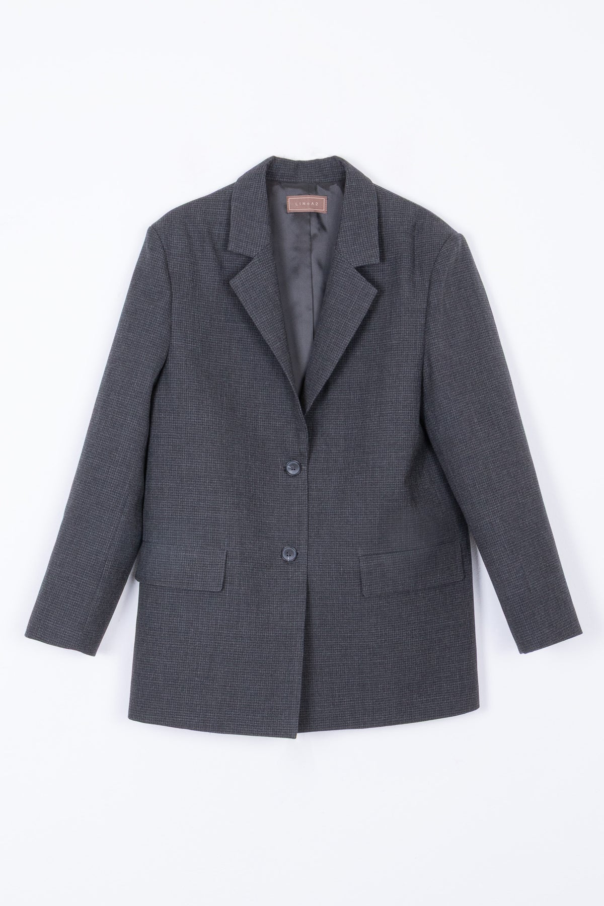 Blazer Oversize 100% Virgin Wool con Micro Trama
