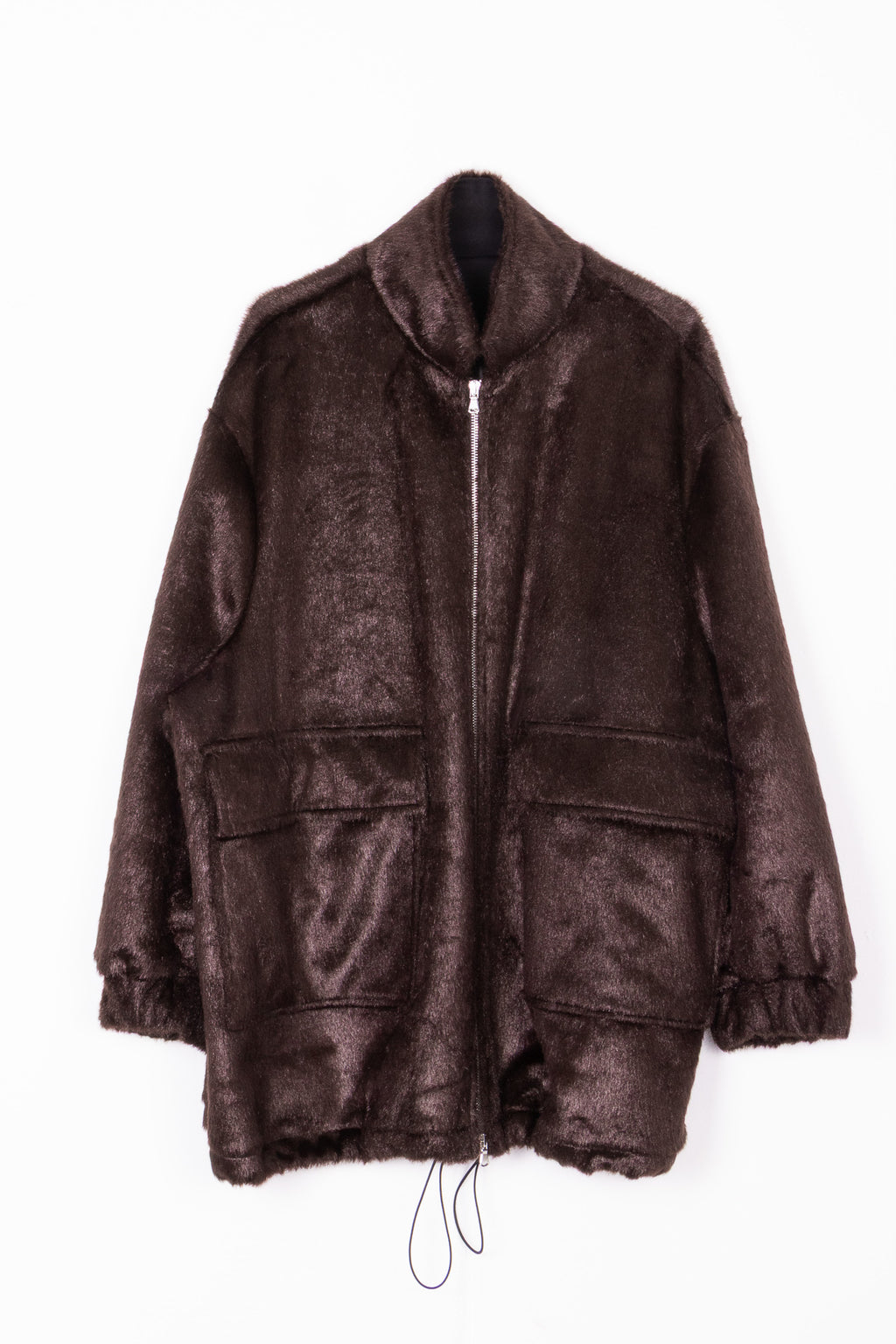 Parka Oversize in Ecopelliccia Rasata