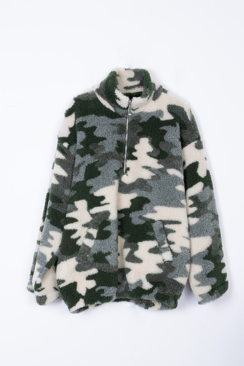 Felpa Oversize in teddy Camouflage