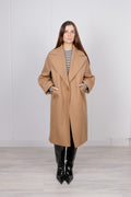 Cappotto Oversize in Misto Lana Color Cammello