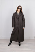 Cappotto Monopetto Lungo Spigato