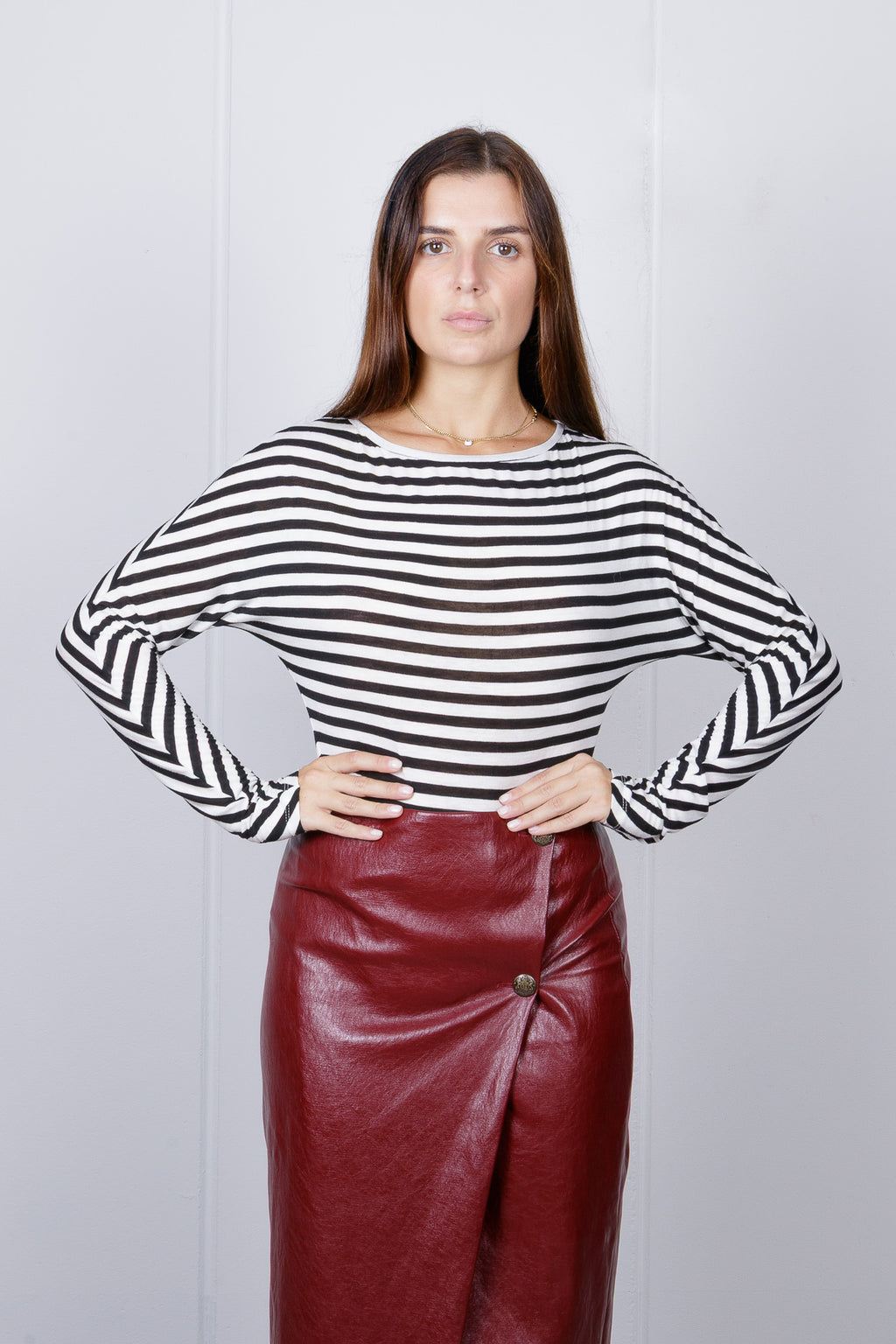 Maglia a Righe senza giro manica