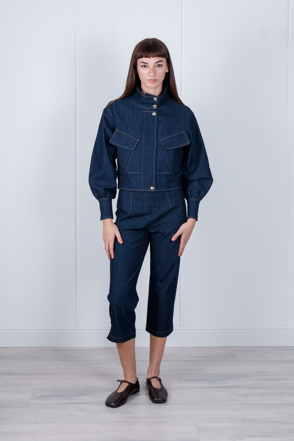 Giacca corta denim