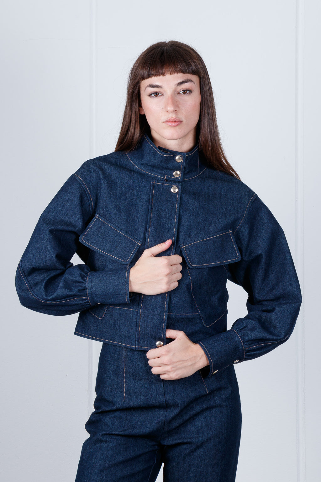 Giacca corta denim