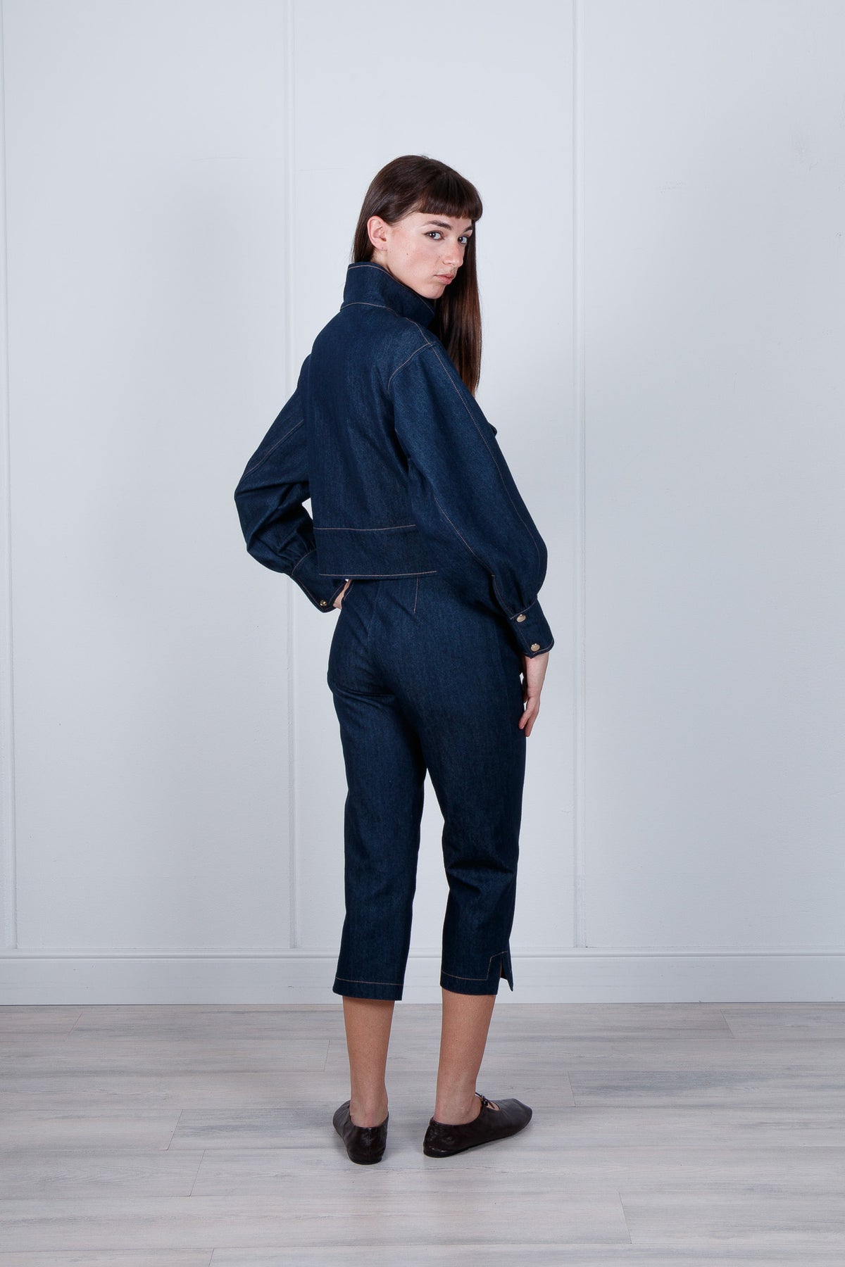 Giacca corta denim
