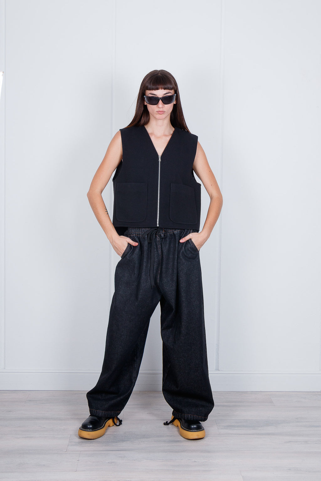 Pantalone denim oversize