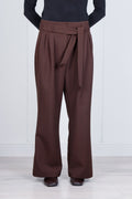 Pantalone vita alta con cintura