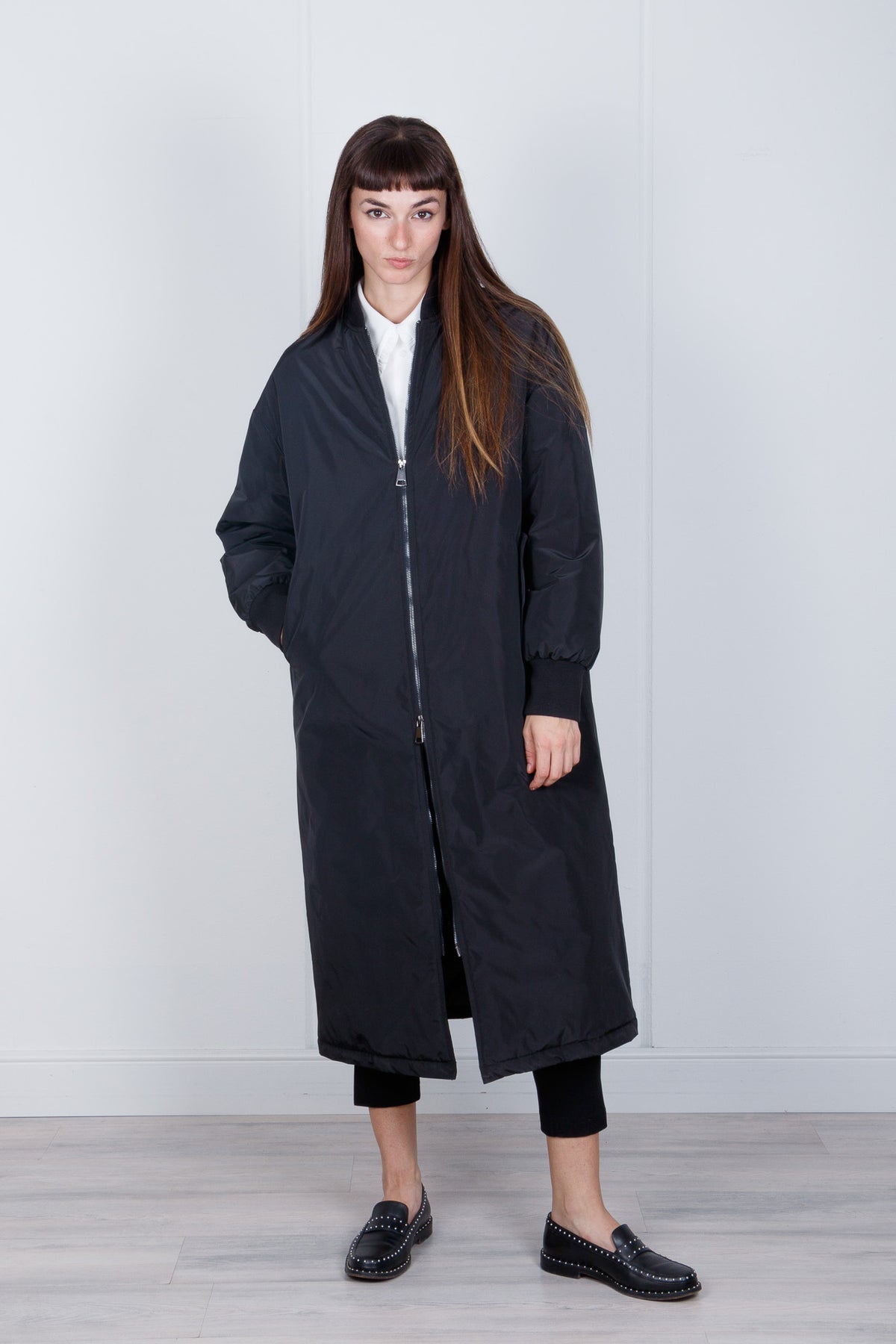 Cappotto lungo stile bomber
