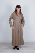 Cappotto maxi micro check con cintura