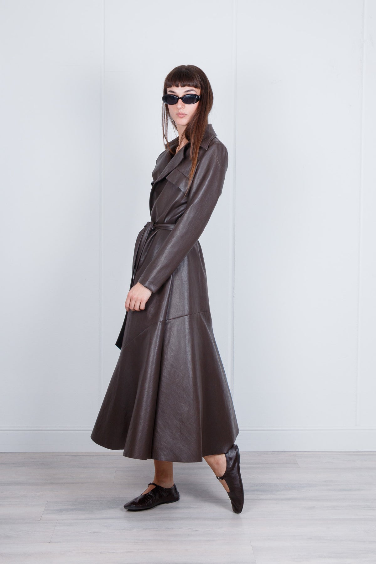 Cappotto/vestito in simil pelle