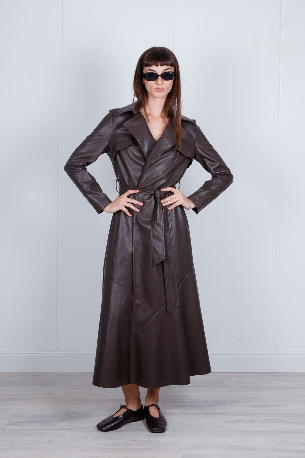 Cappotto/vestito in simil pelle