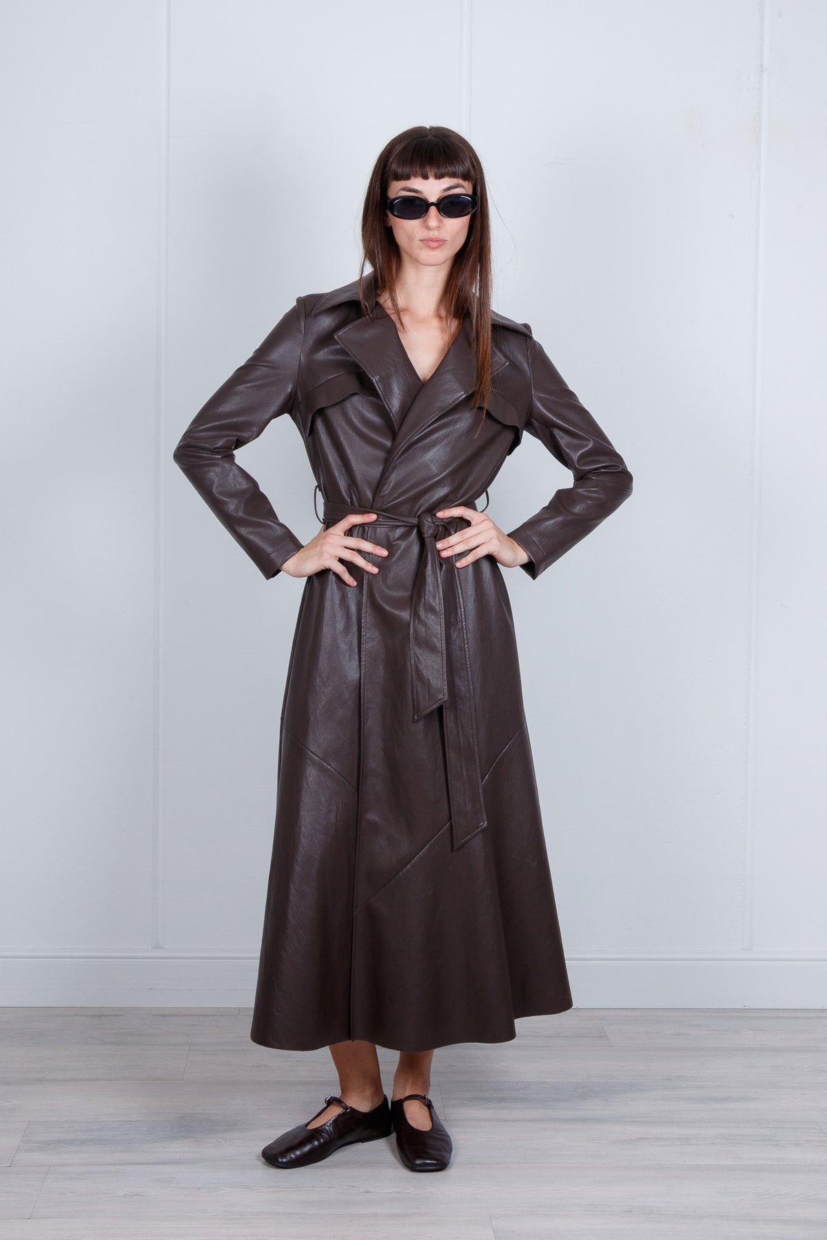 Cappotto/vestito in simil pelle