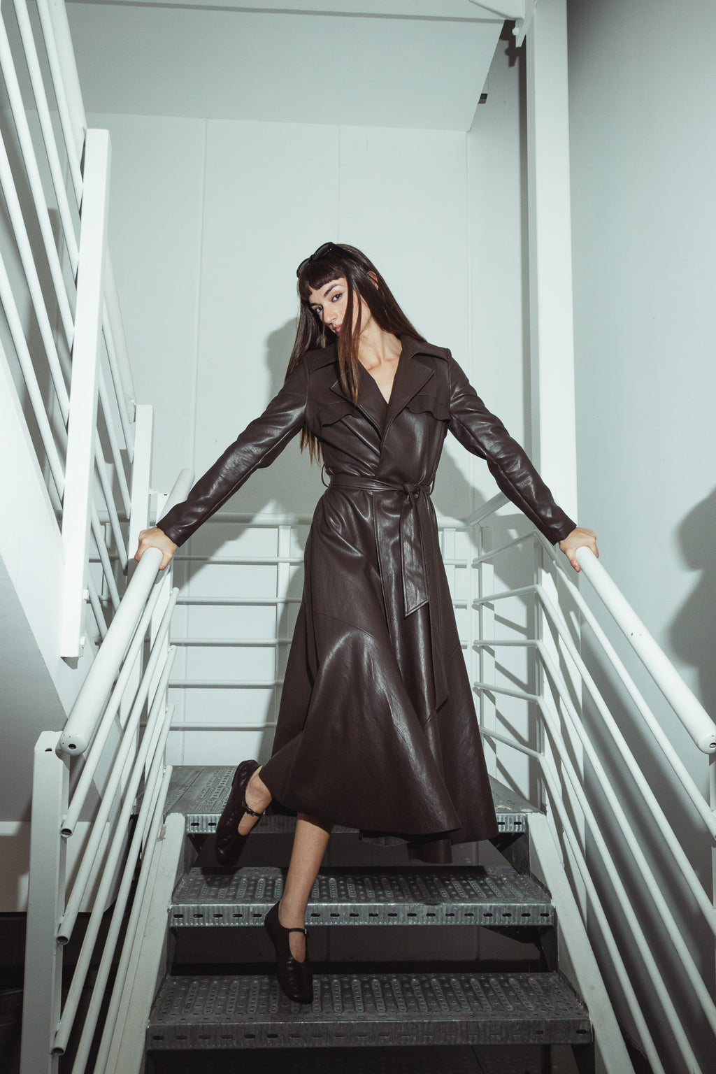 Cappotto/vestito in simil pelle