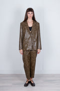 Pantalone similpelle effetto vintage