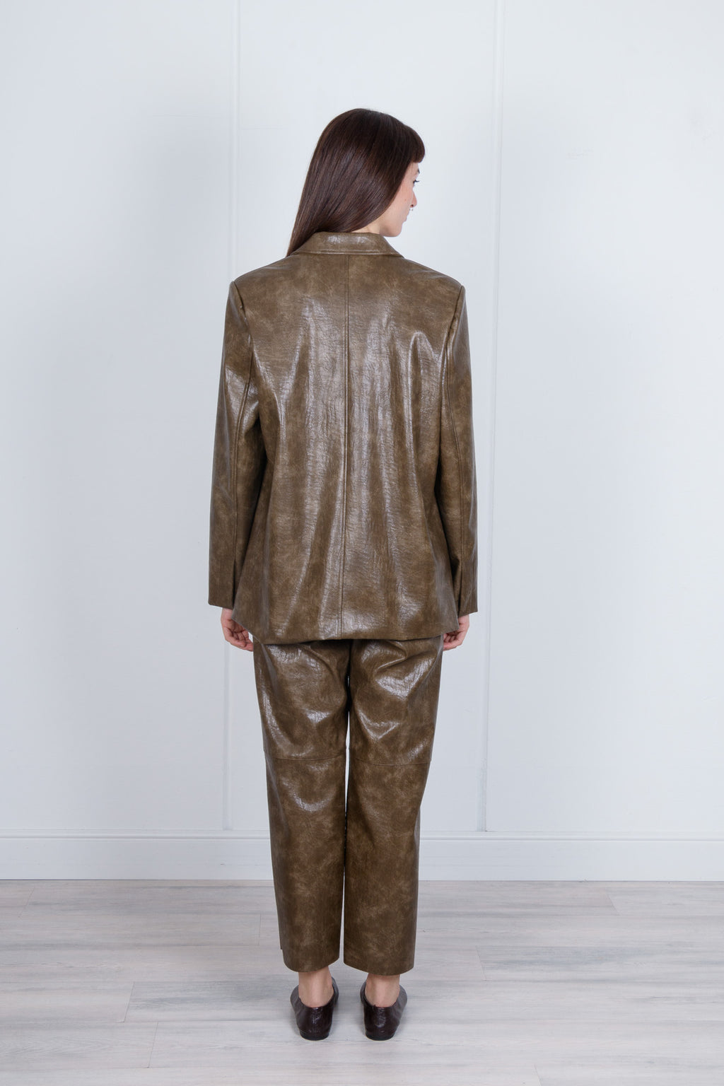 Pantalone similpelle effetto vintage
