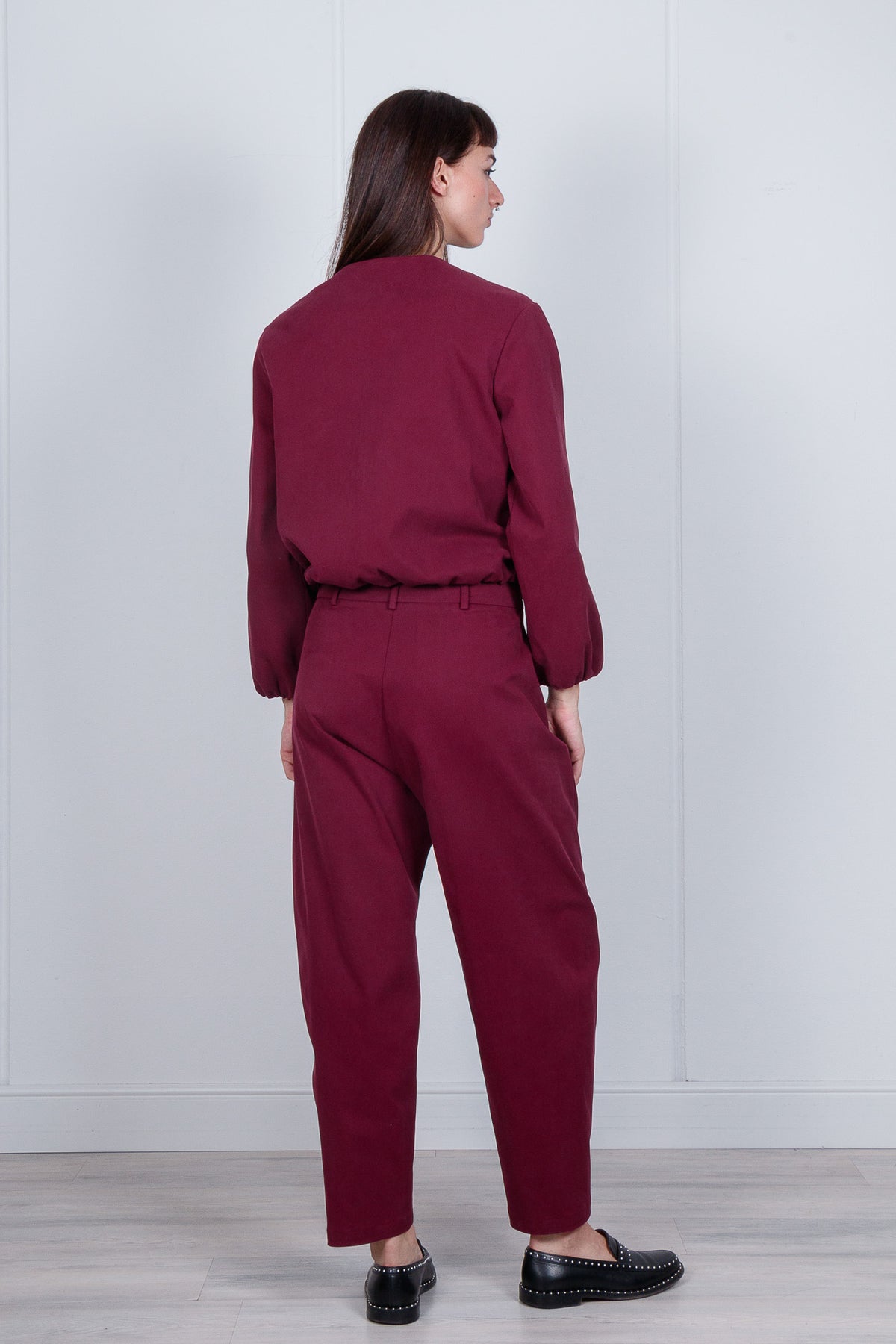 Pantalone vita alta tapered