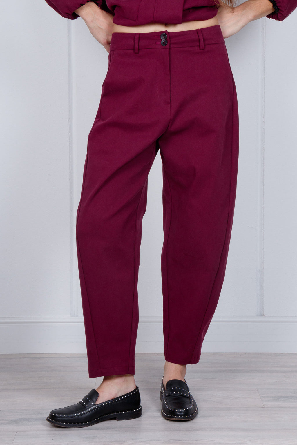Pantalone vita alta tapered