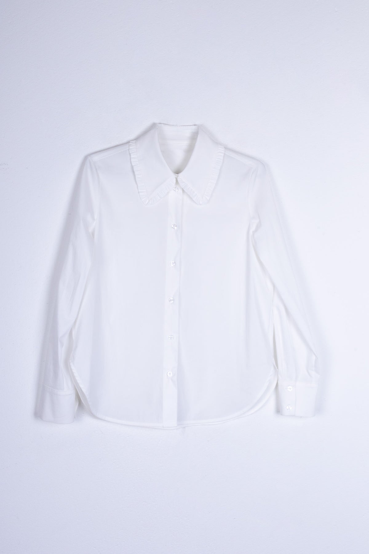 Camicia con colletto a volant